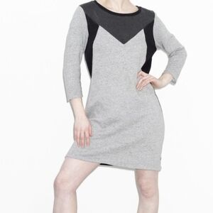 Scotch & Soda Gray and Black Sweater Mini Dress Small
